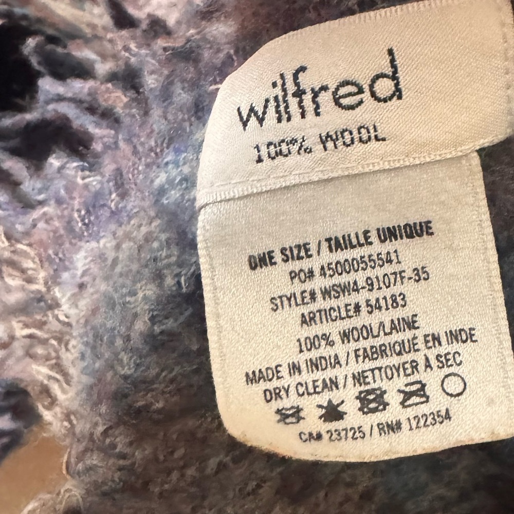 Aritzia Wilfred Blanket Wool Scarf Shawl Mosaic Shawl Wrap Boho Cozy Warm - Picture 14 of 16
